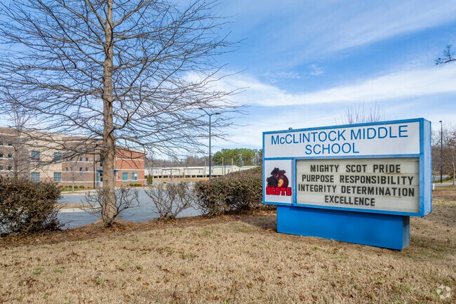 McClintock Middle School campus sign.