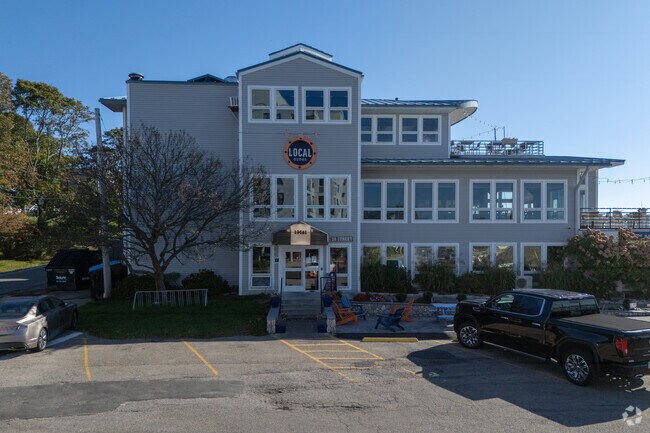 Local 02045 serves New England classics with waterfront views.