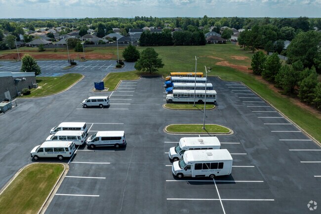 Buses of Madison Baptist Academy in Madison Alabama.