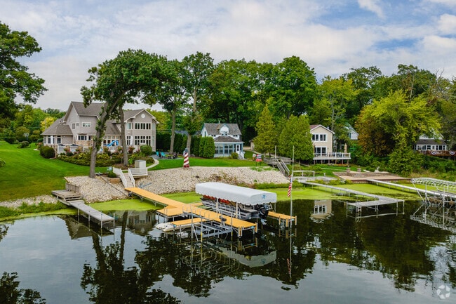 Lakefront homes in Lake Catherine often feature private docks.