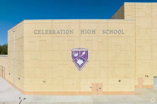 Celebration High School building signage