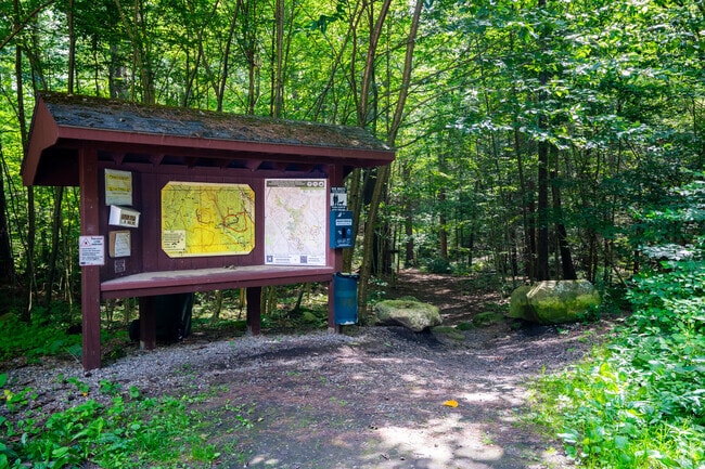 The Plaistow Town Forest features maps  so hikers can stay safe on long treks.
