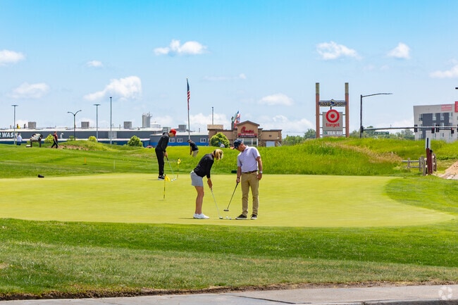 Practice your swing at Broken Tee Golf Course, west of Jason Park.