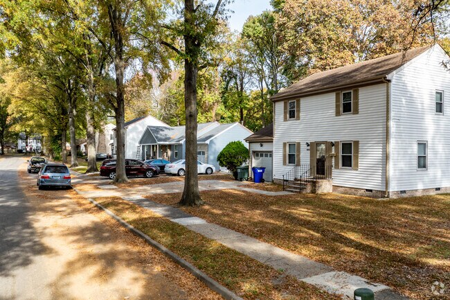 Norview's homes are often shaded by mature trees.