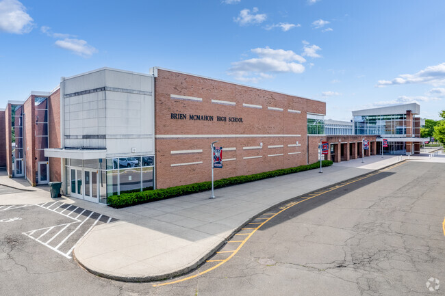 Brien Mcmahon High School in Norwalk has easy access for students to get picked up.