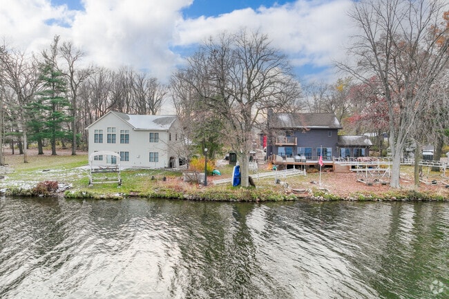 Having a waterfront house gives residents private lake access to Cedar Lake near Star Prairie.