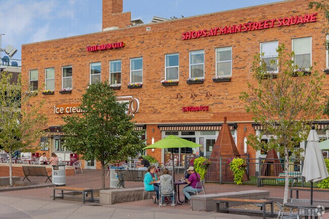 Main Street Square offers shops and outdoor dining.