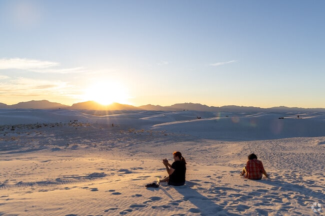 The White Sands Sunset Stroll offers breathtaking views at sunset.