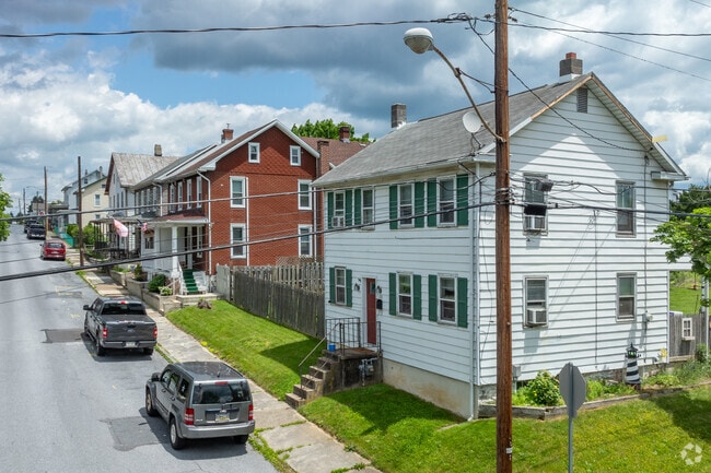 Colonial Revivals line Main Street in the quiet residential neighborhood of Bressler.