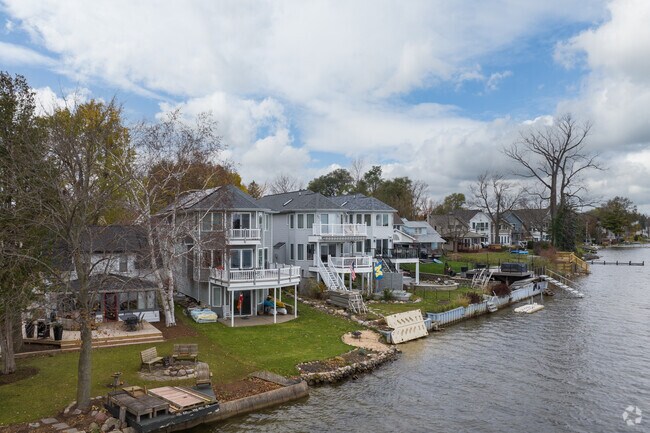 Homes along Lake Lansing in Haslett are mix of vacation rentals and private homes.