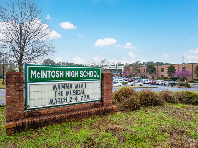 McIntosh High School is located at 201 Walt Banks Rd, Peachtree City, GA 30269.