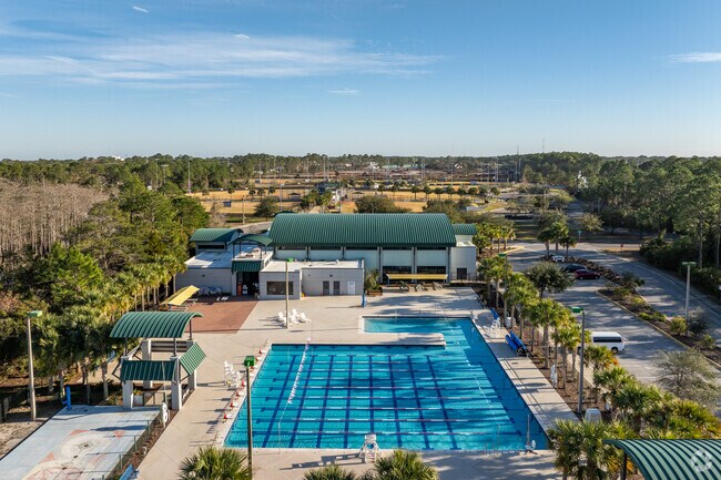The Solomon Calhoun Community Center has a pool and ball feels for everyone near Marketplace.