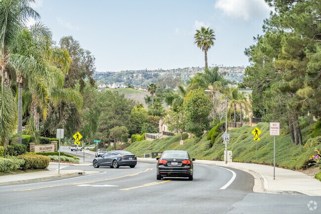 Rancho Niguel features tall mature trees and elaborate landscaping that creates a lively natural environment.