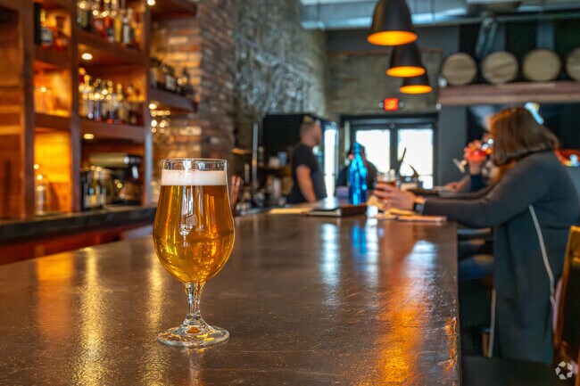 Grab a locally brewed pint at Swinging Bridge Brewing Company.