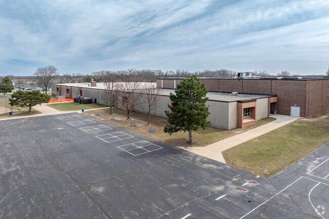 Students can enjoy the courtyard at Whitnall Middle School.