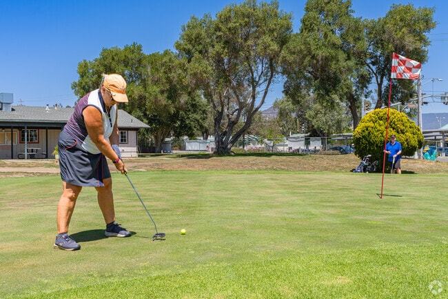 A retired Prefumo couple enjoy their round of golf at the Laguna Lake Municipal Golf Course.