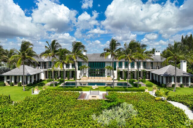 Resort style mega mansions have amazing ocean views in Deerfield Beach neighborhood.