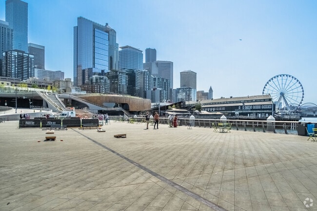 Pier 62 in Downtown Seattle is a community space where people gather to enjoy the weekend.