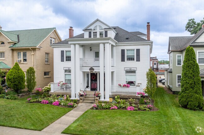 This Greek revival home can be found along Lake Anna in Barberton.