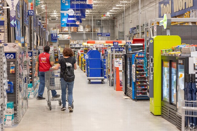 Towngate shoppers take full advantage of their Lowes home improvement section.