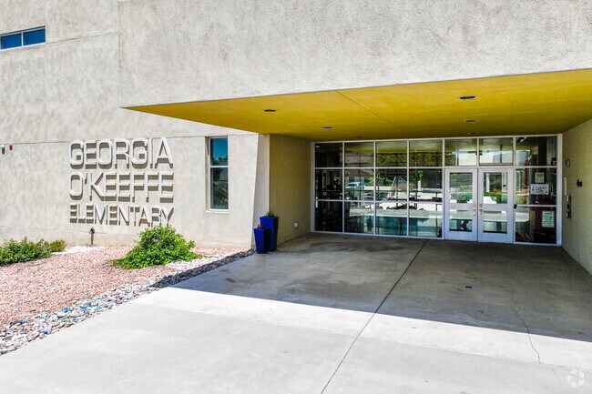 Entrance to Georgia O'Keeffe Elementary.