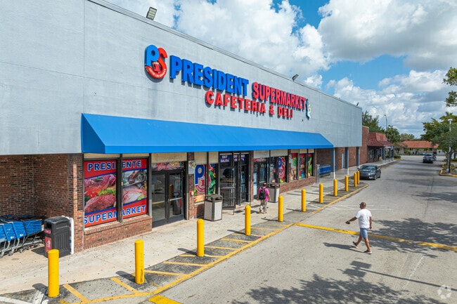 There is a convenient Latino President Supermarket near the Miramar Park neighborhood.