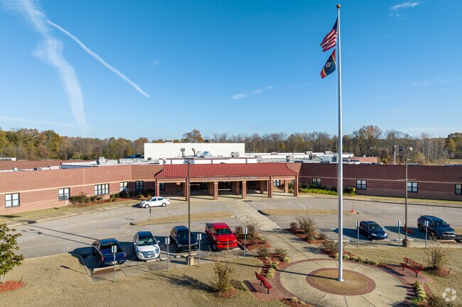 The flags are flying high at Center Hill Middle School.