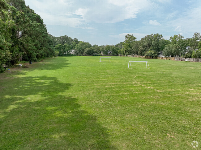 Trident Academy in Mount Pleasant, SC has a soccer field in the back.