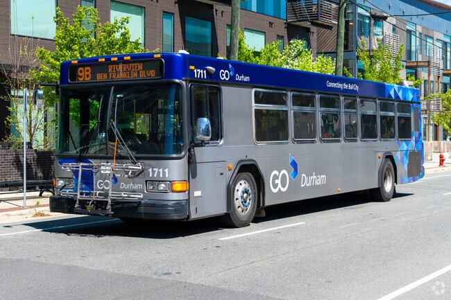 A city bus is also an option for commuters in the Duke Park neighborhood.