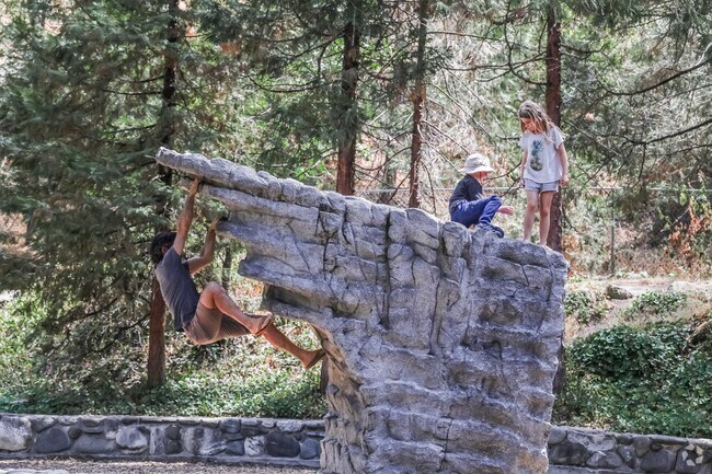 Lithia Park has a rock climbing wall for all ages.