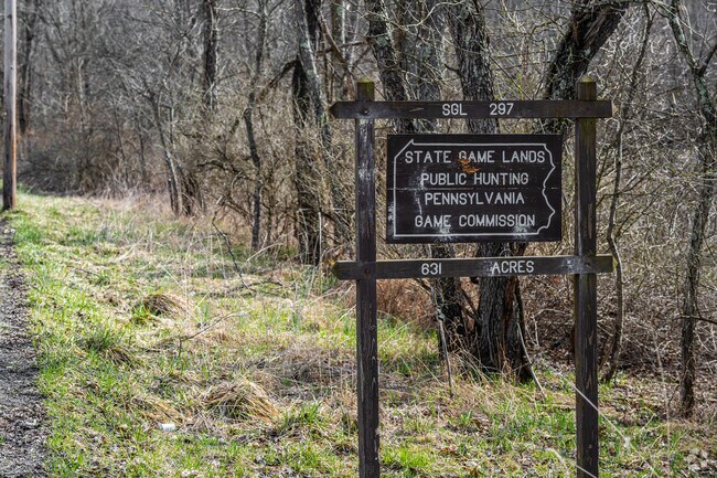 Pennsylvania State Gamelands 297 offers up 631 acres for hunting near Amwell Township.