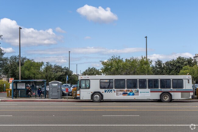 The VTA bus stop network allows residence of Kooser to get around without a car.