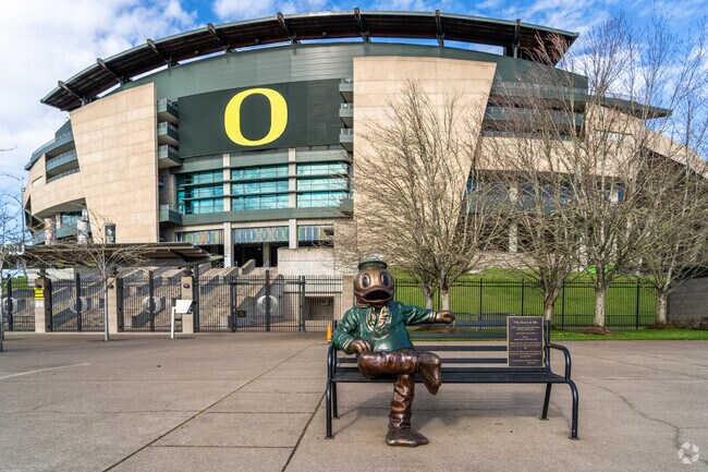 Autzen Stadium is an icon of the Harlow neighborhood.