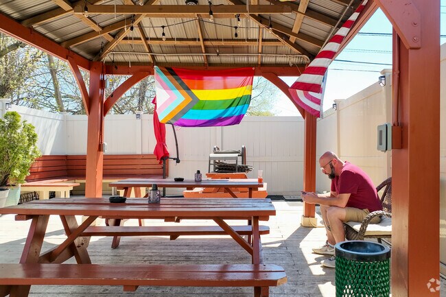 Warrendale's Adam's Apple bar patio gets plenty of use in Spring.