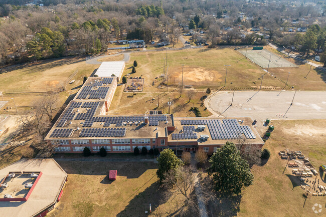 An aerial view of G.H. Reid Elementary School.