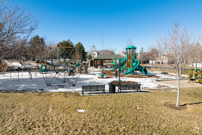 Run around on the playground in Glenmoor Country Estates.