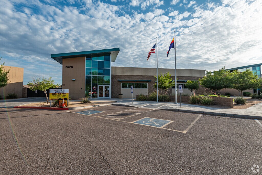 Front of primary school building, wider view, South Phoenix Prep and Arts Academy.