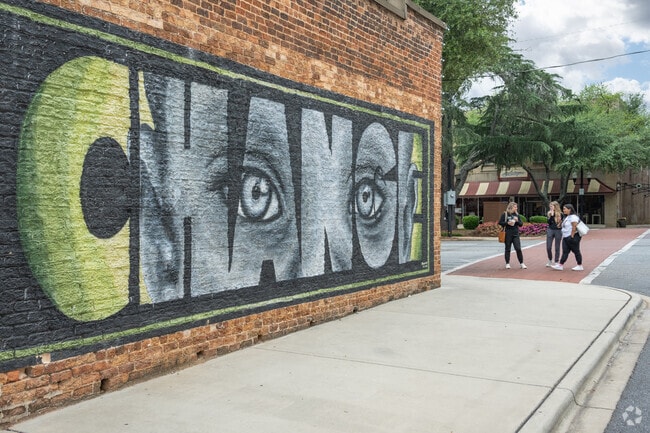 There are creative murals just outside of Bostic.