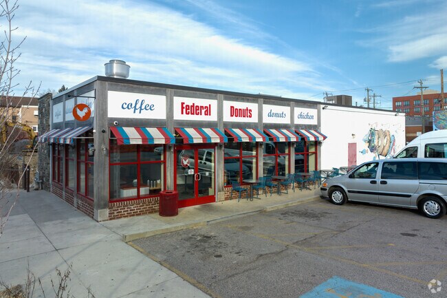 Poplar locals swing by Federal Donuts on their commutes to work.
