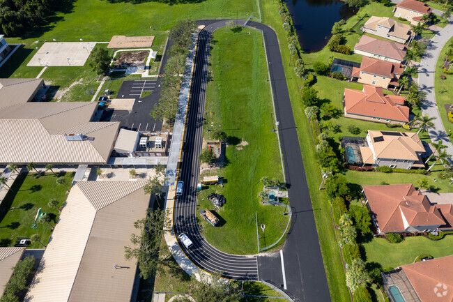 sadHancock Creek Elementary School in Cape Coral has a running track for field and track events.