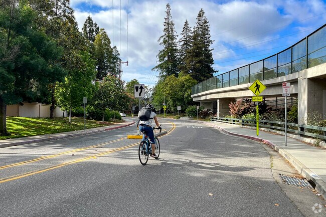 Bikers can enjoy the wide road in the Cuernavaca neighborhood.