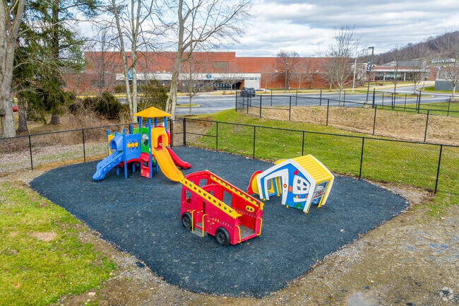 Saltsburg Elementary School has a colorful playground for students to enjoy.