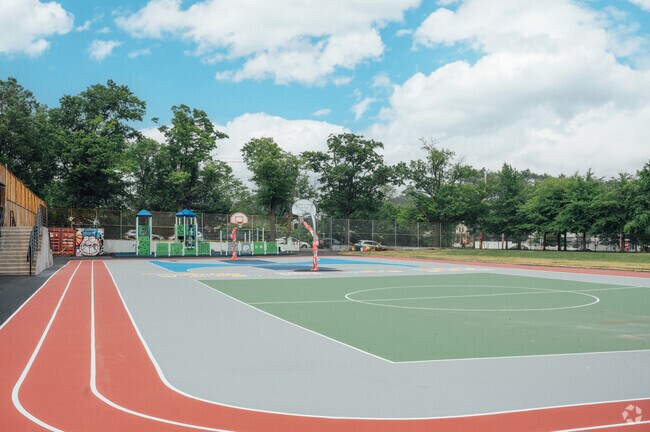 The playground at PS 21 totals 1 entire acre.