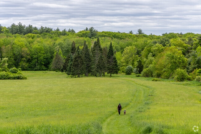 Residents can enjoy the scenic open fields leading into the forest land at the Beaver Brook Meadow & Steele Farm in Boxborough, MA.