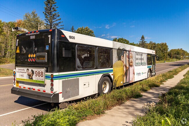 The Duluth Transit Authority offers frequent service to the Riverside neighborhood.