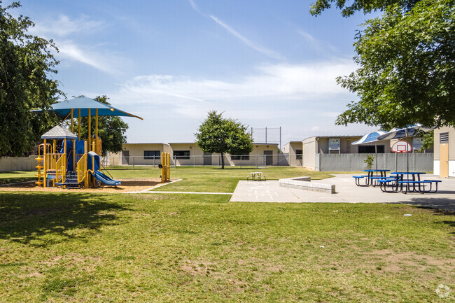 Students enjoy the multiple playgrounds at Fugman Elementary School in Northeast Fresno.