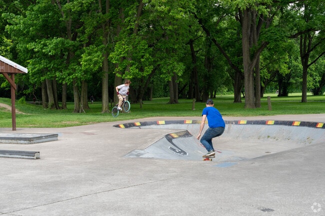 The popular skate park is located in Smith Park, situated near the Sherman neighborhood.