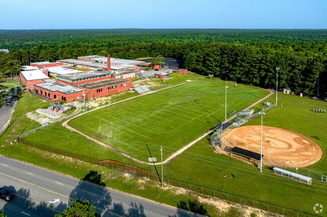 Pine Forest Middle School has large sport fields just outside the gym.
