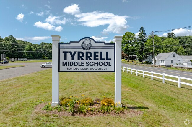 Tyrrell Middle School is located at 500 Todd Road in Wolcott, CT.