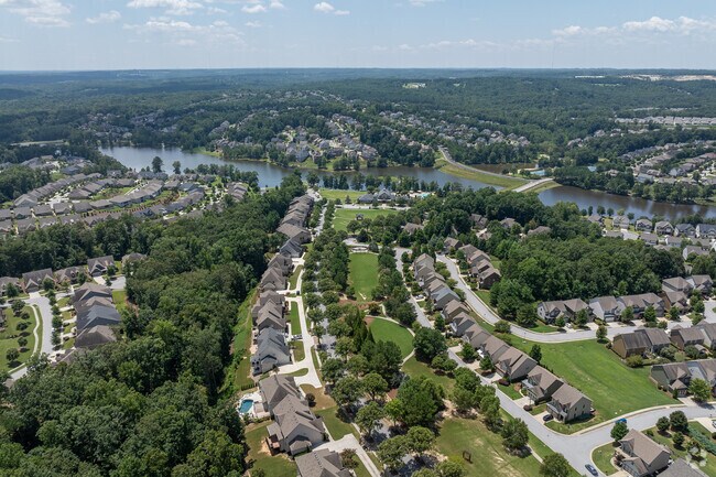 The community of Sterling on the Lake centers around the main clubhouse on the lake.